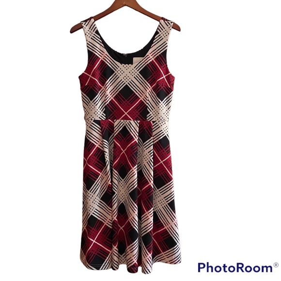 ModCloth Sleeveless Plaid Dress with pockets (Belt missing) - Size M Medium - Picture 1 of 12